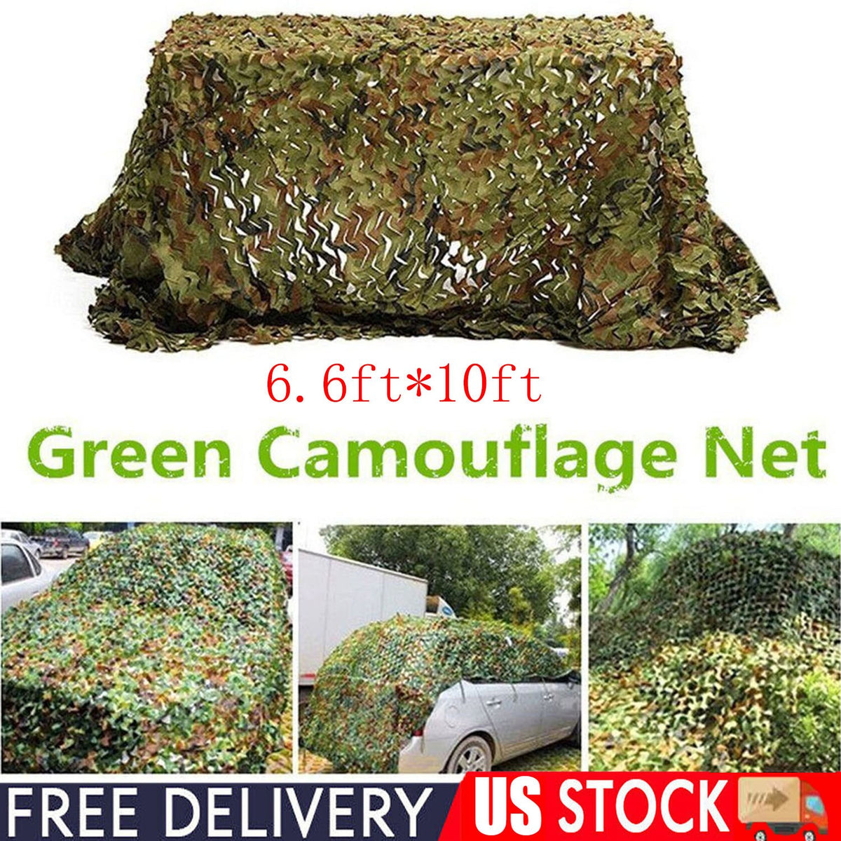13-20Ft Camouflage Hunting Netting Mesh Sunshade for Camping & Outdoor Use