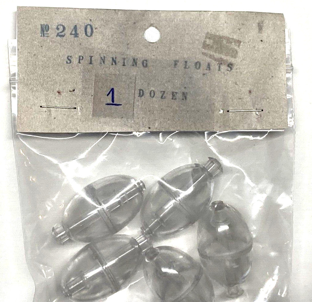 Clear Plastic Bubble Spinning Floats Set - 3/4 Inch Width, 12 Pack