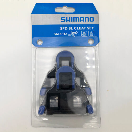Shimano SPD-SL Road Bike Cleats 2 Degree Float for Pedals - Blue & Black