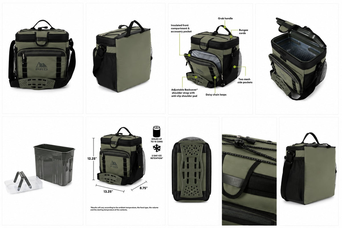 Arctic Zone PRO 16 Can Zipperless Cooler with Leakproof Hard Liner