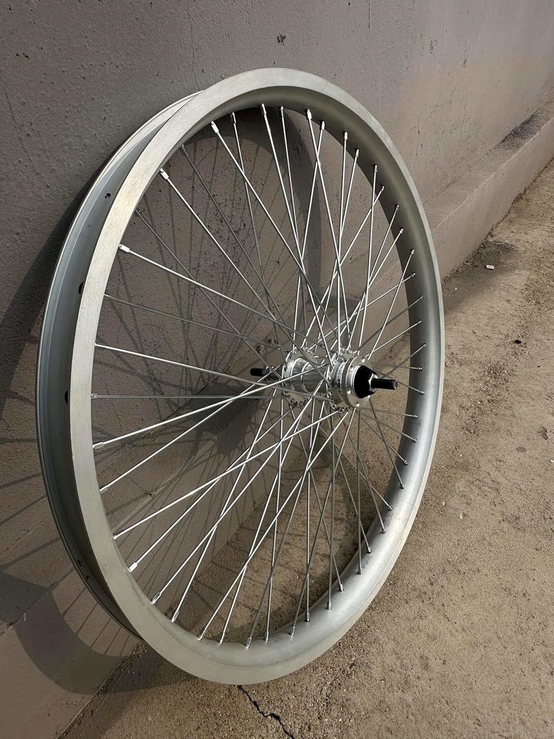 26 Inch Bicycle Rear Wheel Rim 48 Spokes Aluminum Alloy 12G for 26x2.35-3.5 Tires
