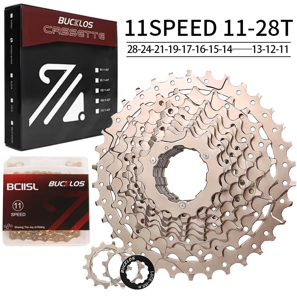 Bike Cassette and Chain Set for Shimano SRAM 8-12 Speed, 11-52T