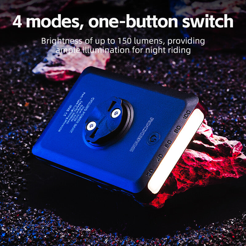 Bike Light Power Bank 5000mAh Waterproof USB Rechargeable with 4 Light Modes