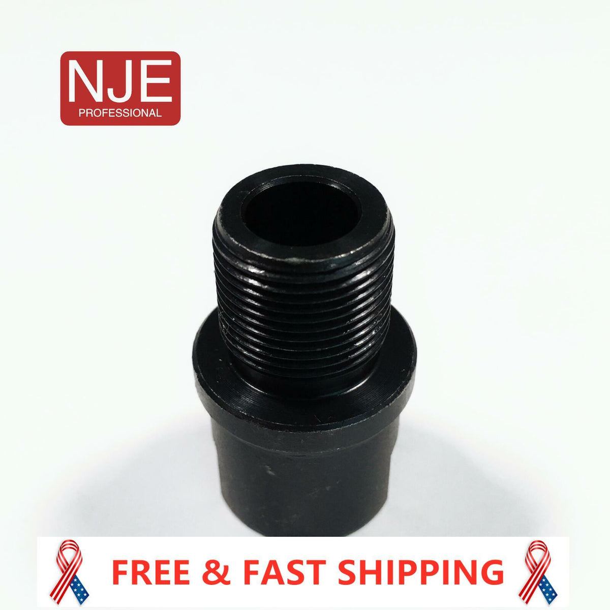 2 Pack Steel 1/2x28 to 5/8x24 Thread Adapters - Heavy Duty Metal Connectors