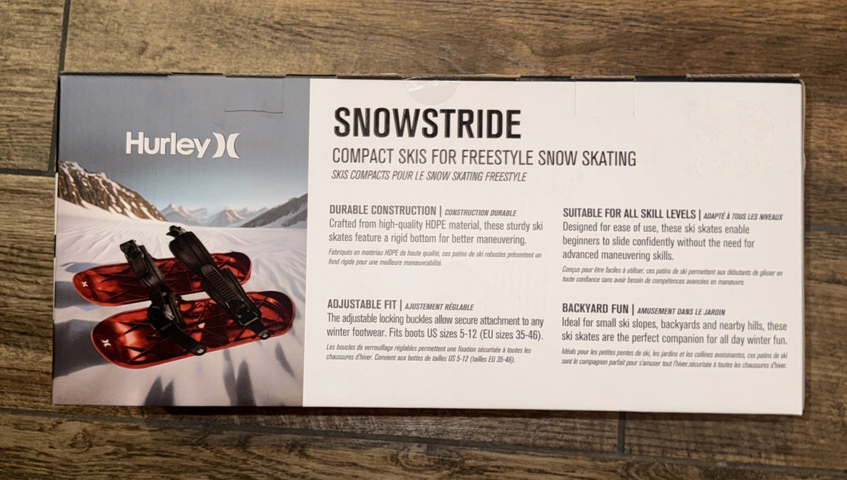 Freestyle Snow Skates for Kids - Adjustable Snowboarding Skates RED