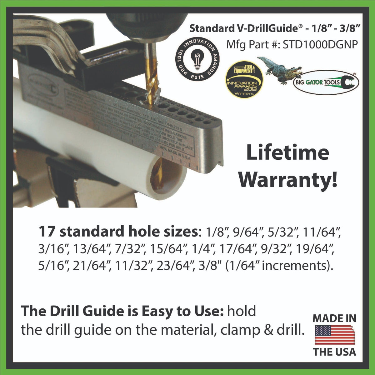 Drill Guide for Precise Gun Part Drilling - Steel V-Guide 1/8-3/8"