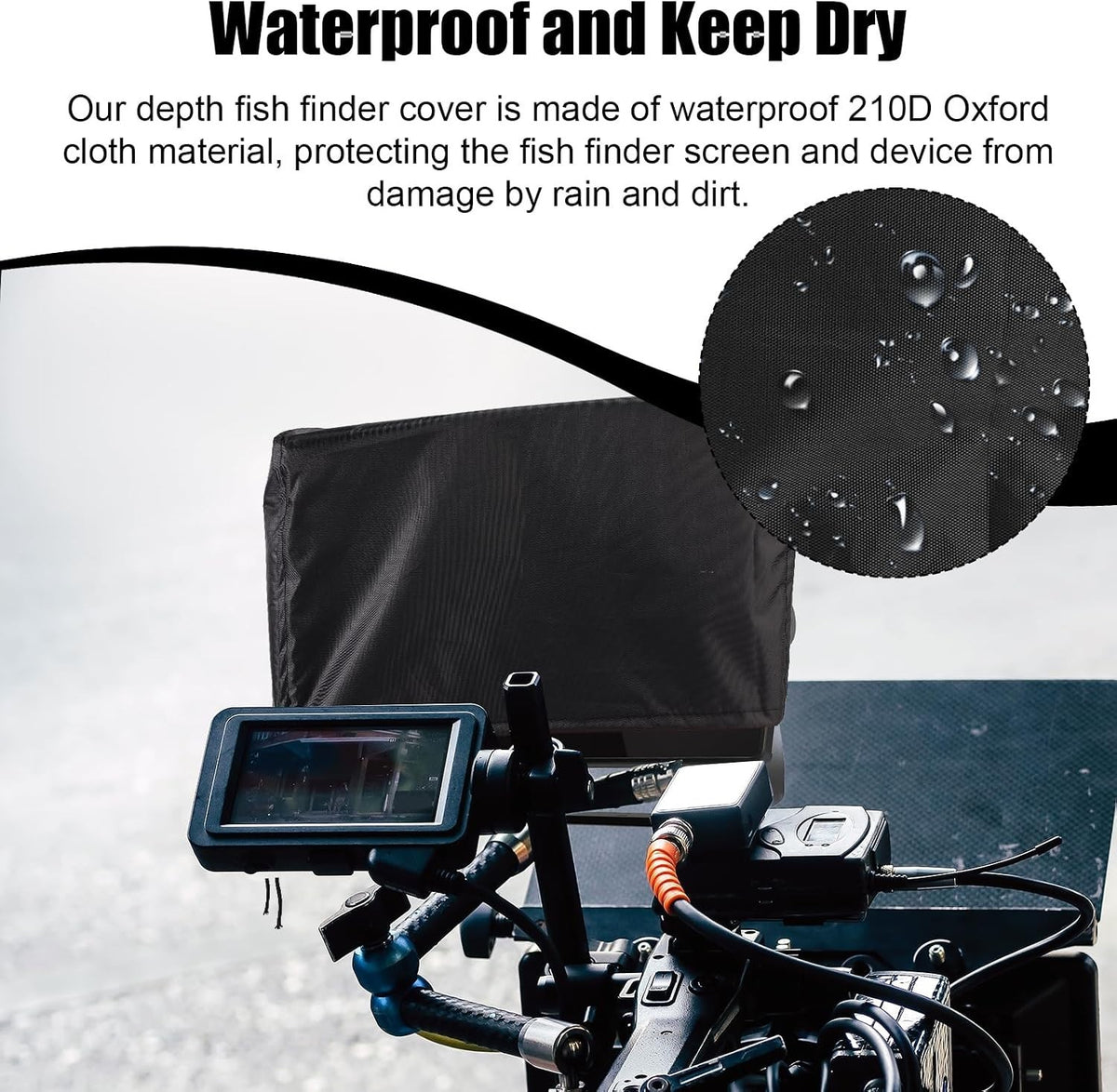 12-Inch Fish Finder Cover Waterproof Boat Accessory for Lowrance Humminbird