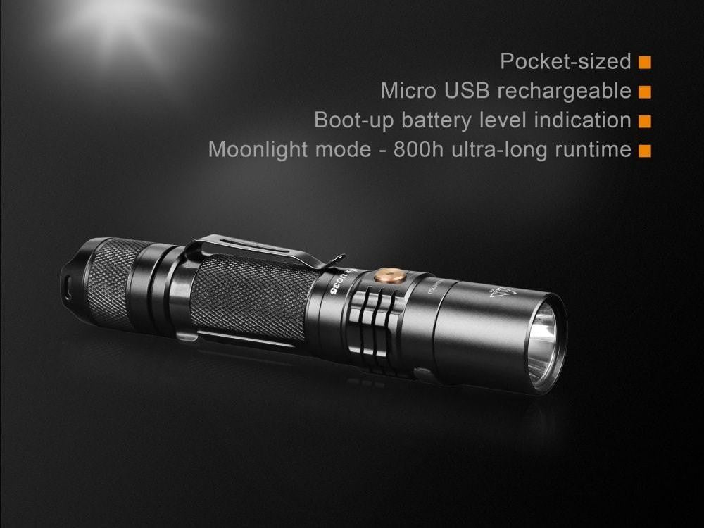 USB Rechargeable LED Tactical Flashlight 1000 Lumens with Battery