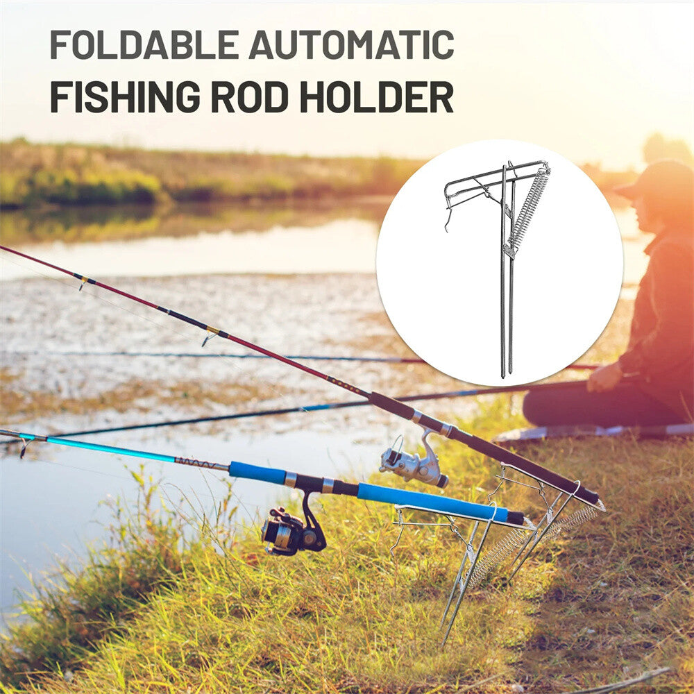 Adjustable Fishing Rod Holder Stand for Bank Fishing, Durable Metal