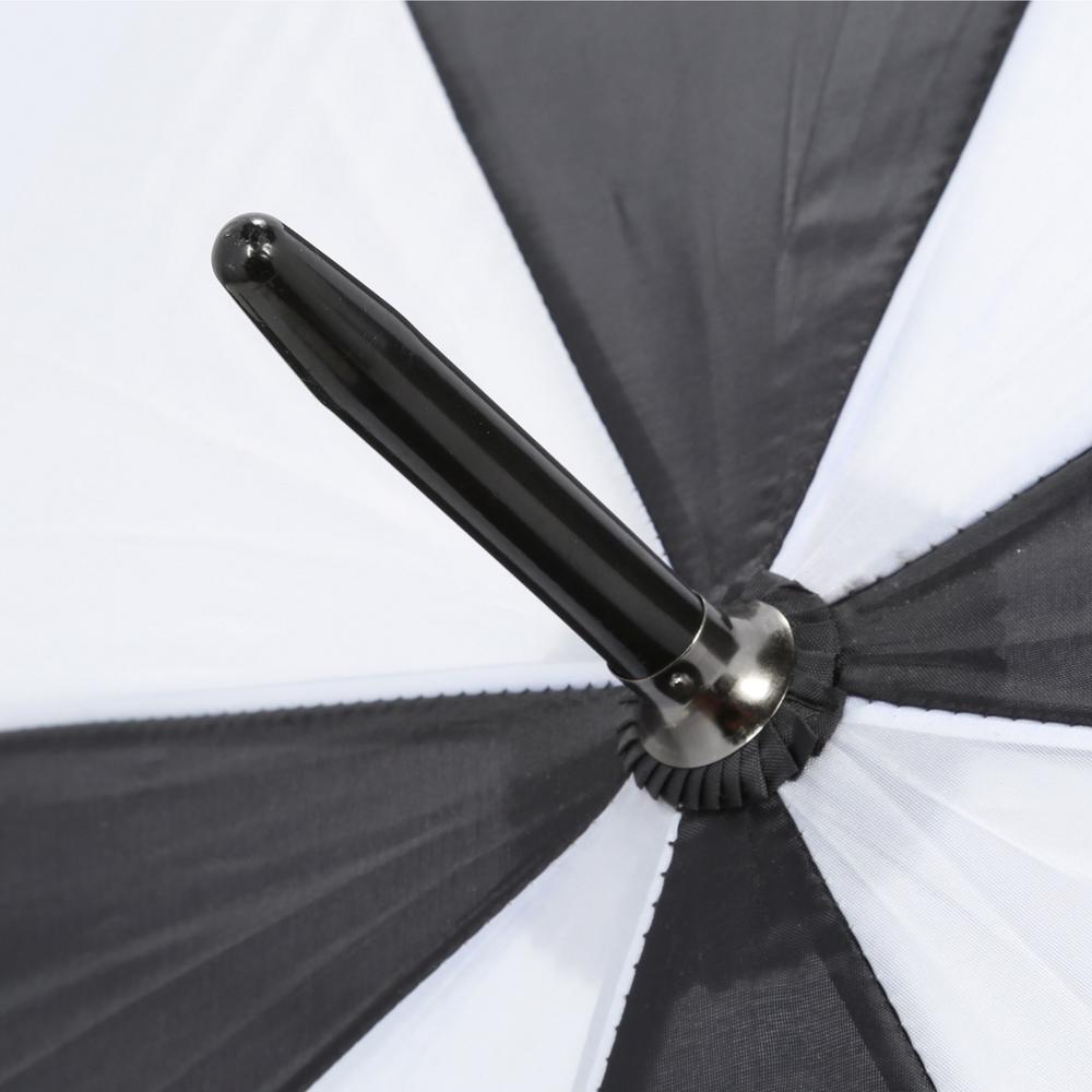Large Black and White Golf Umbrella 60-Inch Parasol Rain Shield