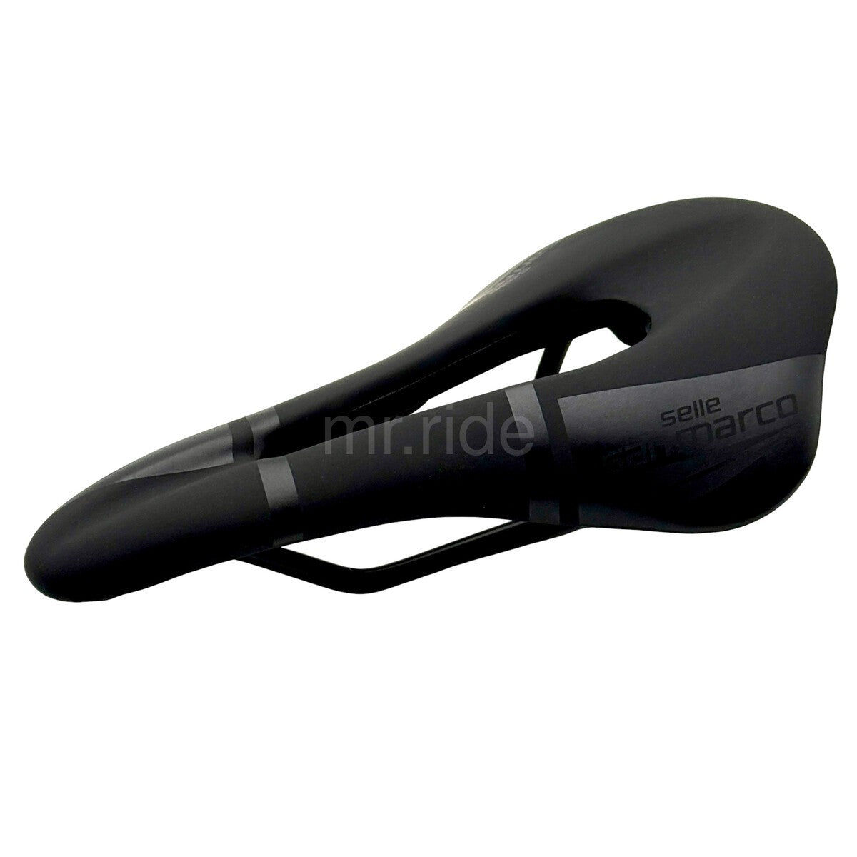 Selle San Marco ShortFit Bike Saddle 145x250mm Open-Fit Carbon Steel Rails Matte Black