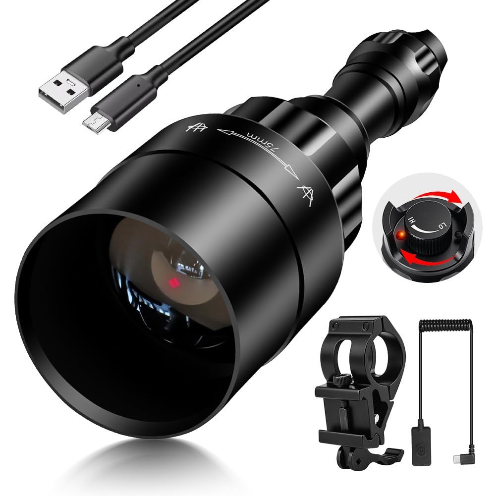 Infrared Flashlight T50/T67 IR Illuminator Dimmable Zoomable Night Vision