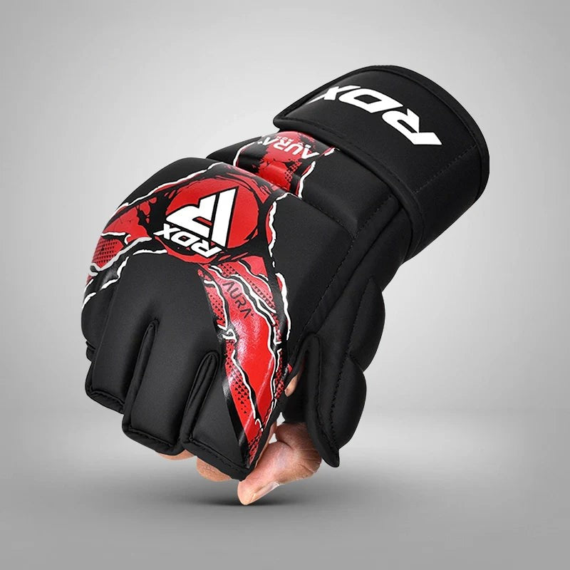 RDX MMA Grappling Gloves Maya Hide Leather Sparring Training Gloves
