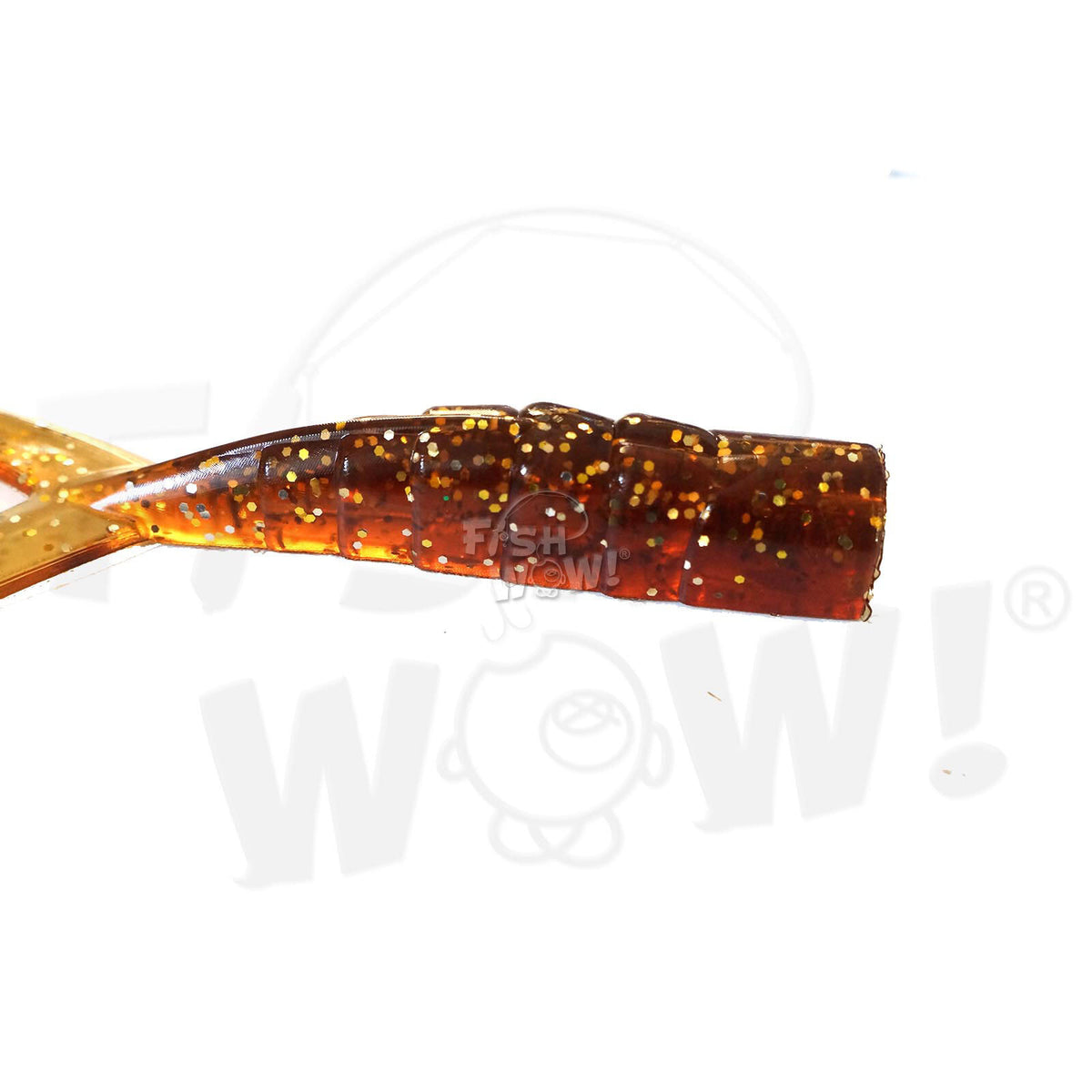 30 Pack 7-Inch Soft Plastic Twin Tail Grub Fishing Lures - Root Beer Color
