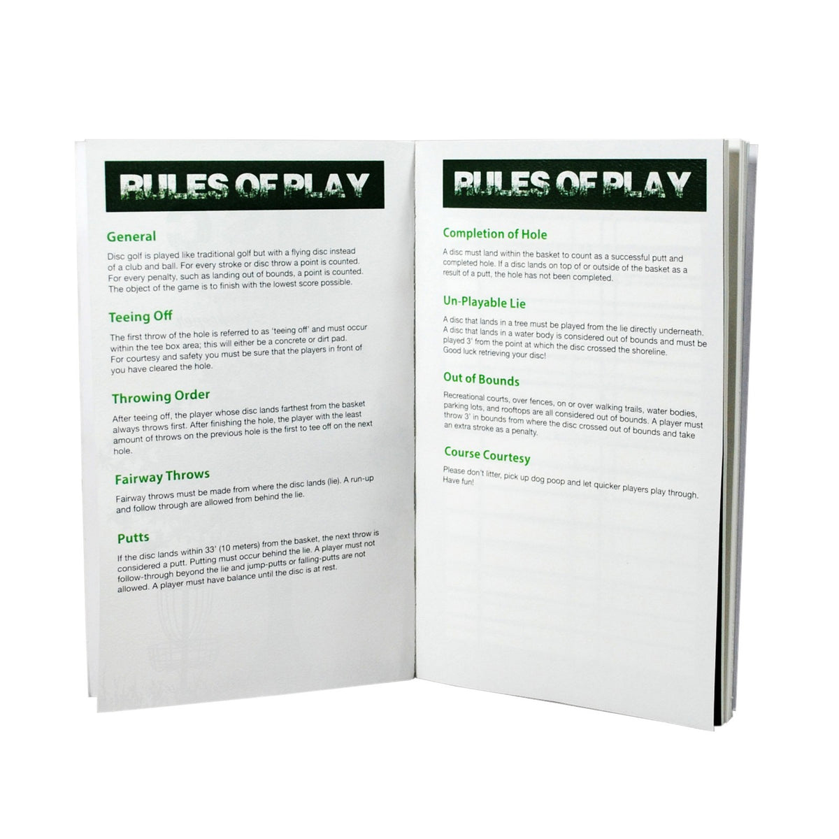 Disc Golf Scorekeeper Notebook for 6 Players - 110 Rounds, Perfect Bound