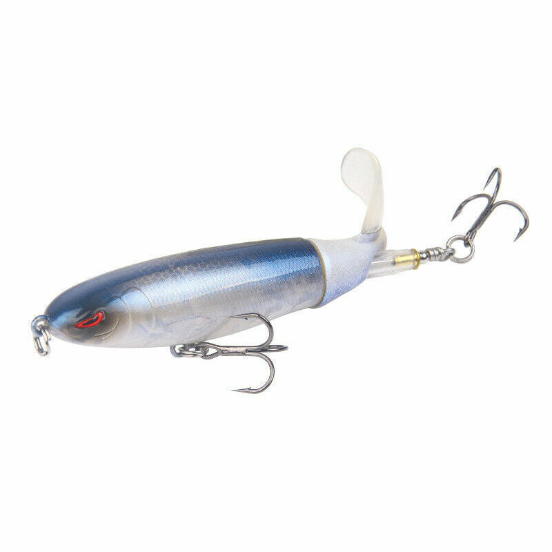 Topwater Fishing Lures Set with Rotating Tails for Bass and Saltwater