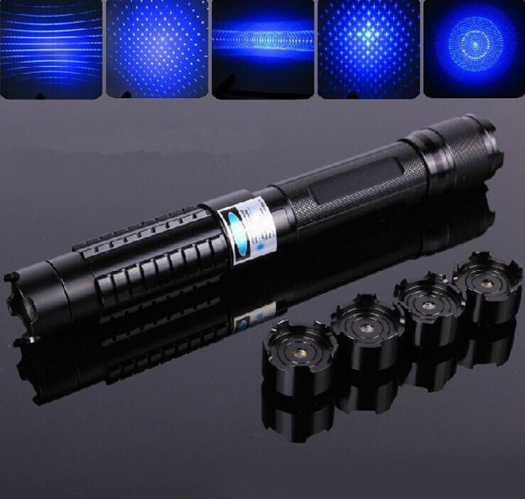 450nm Blue Laser Pointer 2000m Handheld Focusable Laser with Safety Goggles