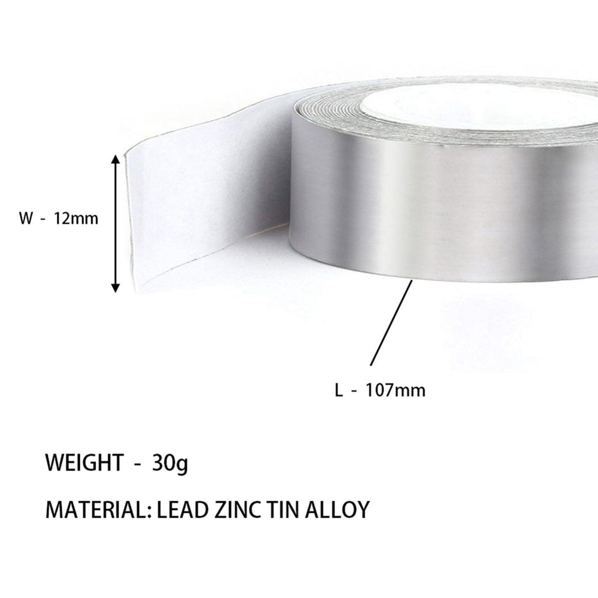 Golf Club Lead Tape Roll for Weight Tuning - 3 Sizes, Durable & Adhesive