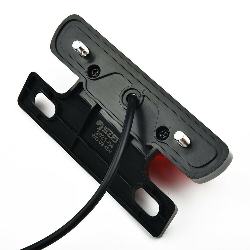 Electric Bicycle Rear Tail Light 36-48V Safety Warning Lamp for E-Bike