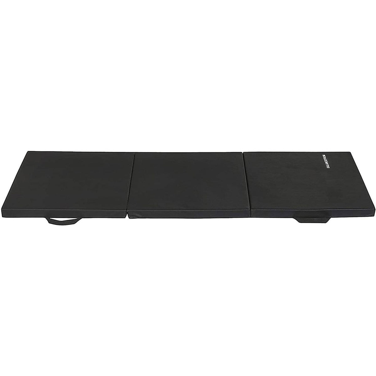 6x2ft Folding Exercise Mat 3-Panel Workout Floor Mat - Black 2 Pack