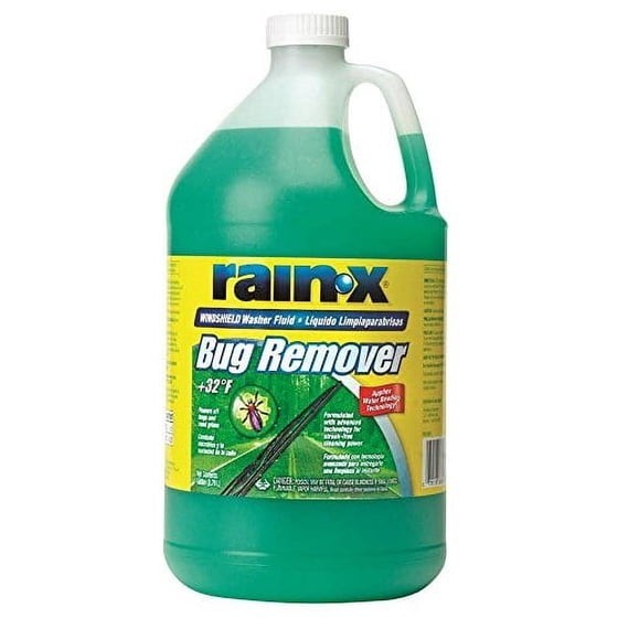 Rain-X Bug Remover Windshield Washer Fluid 2 Pack - Streak-Free, 1 Gallon