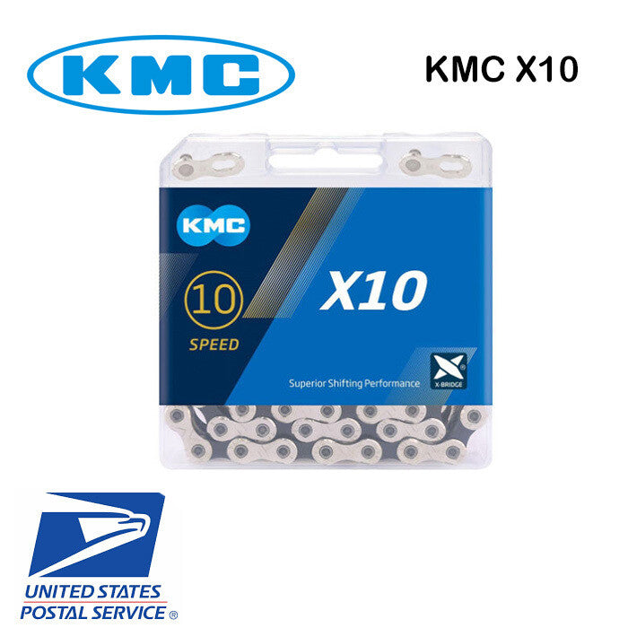 10-Speed Bicycle Chain for Mountain and Road Bikes, 116 Links - KMC X10