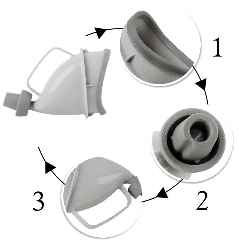 Portable Unisex Urinal Funnel for Camping Travel Emergency Use