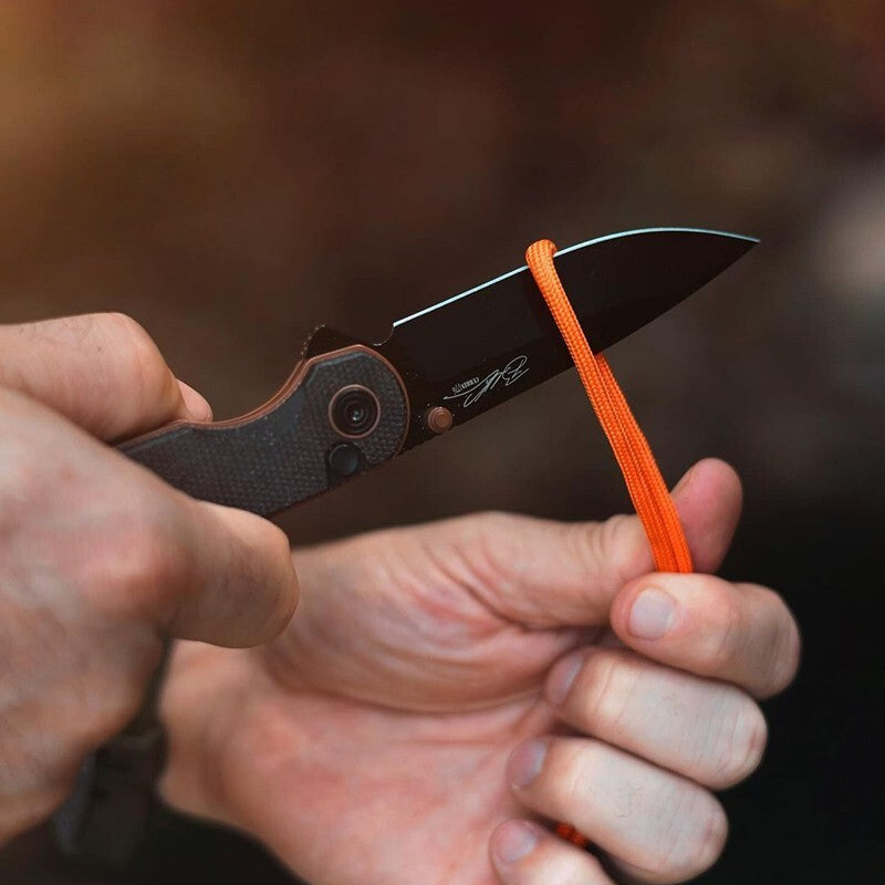 Folding Knife with 3-Inch K110 Steel Blade & Micarta Handle