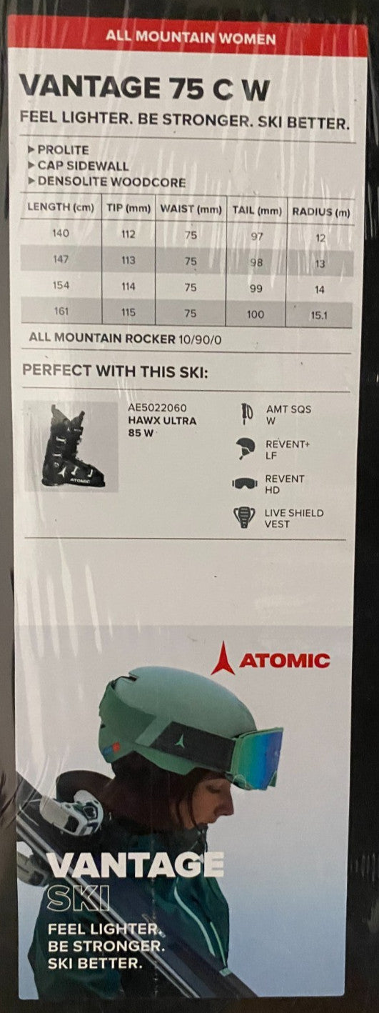 Atomic Vantage 75C Women's Skis 147cm All-Mountain Equipment