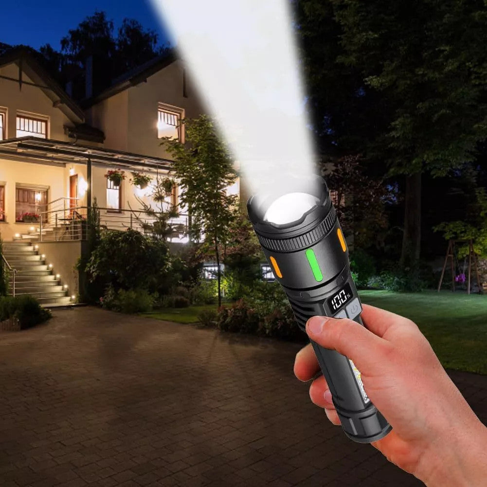 Super Bright LED Tactical Flashlight with Rechargeable Work Light 99000000 Lumens