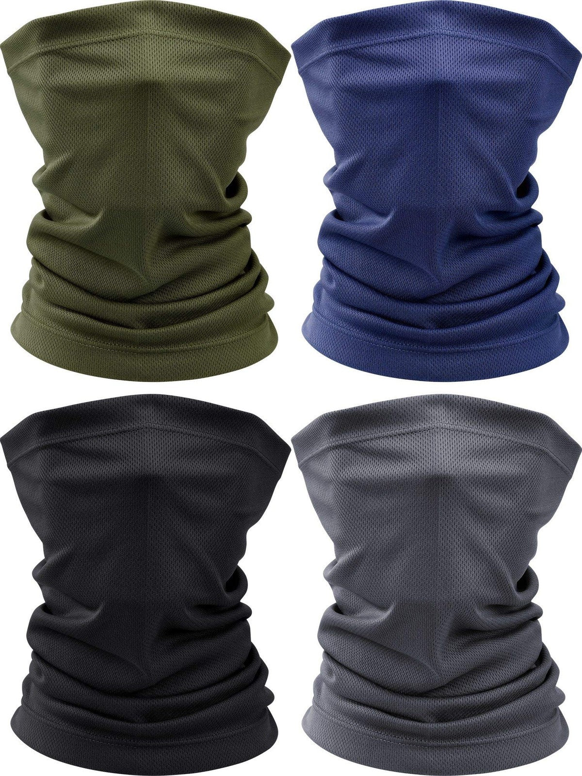 4-Pack Multifunctional Neck Gaiter Masks for Face and Head Protection