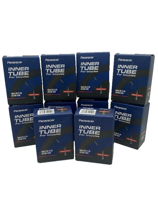 10 Pack Bicycle Inner Tubes 26x1.75-2.20 with 33mm Presta Valve - Durable & Reliable