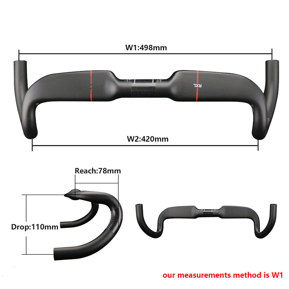 Carbon Drop Handlebar for Road Bike 31.8mm Inner Routing Racing Bicycle US Stock