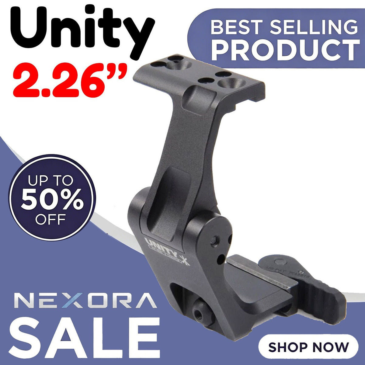 Unity Tactical FAST OMNI FTC Magnifier Mount - Flip to Center Aluminum Scope Adapter