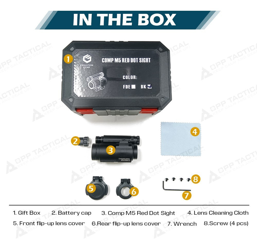 EvolutionGear COMP M5b Dotsight & LRP 1.54-Inch Mount - Aim Clone Replica Set