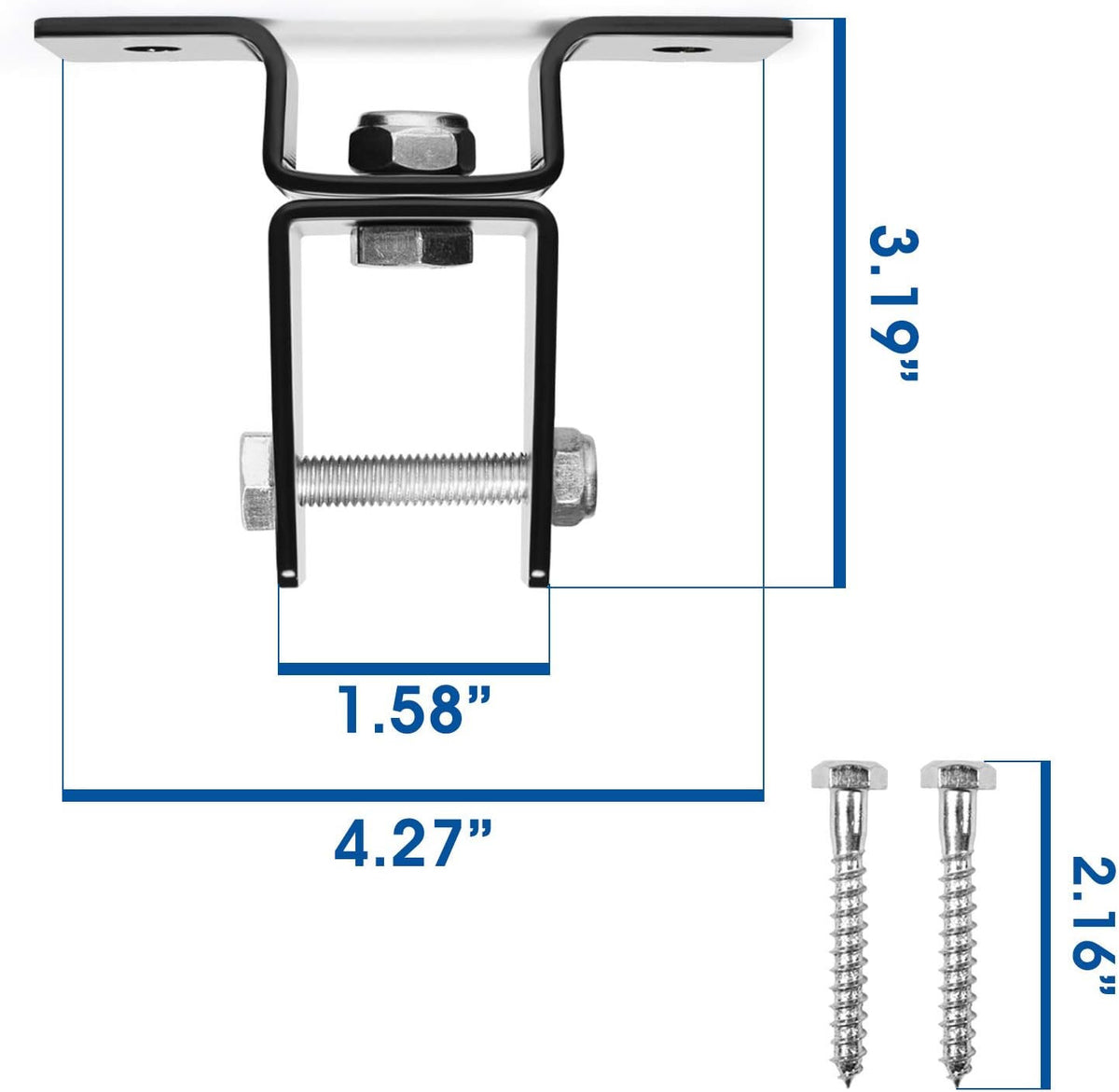 Adjustable Ceiling Hook for Punching Bags - Steel Beam Clamp, 450kg Capacity