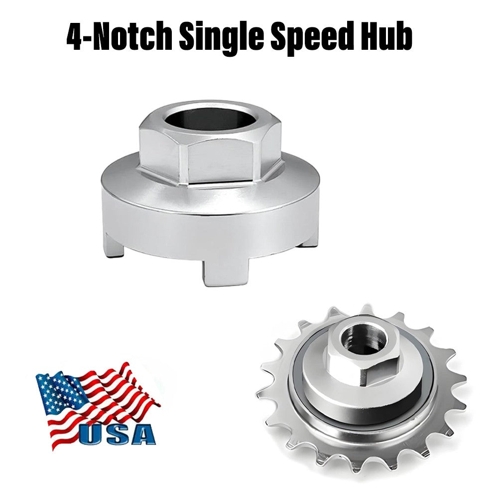 Bicycle Freewheel Remover Tool for BMX and Single-Speed Bikes - 4-Notch Hub Removal