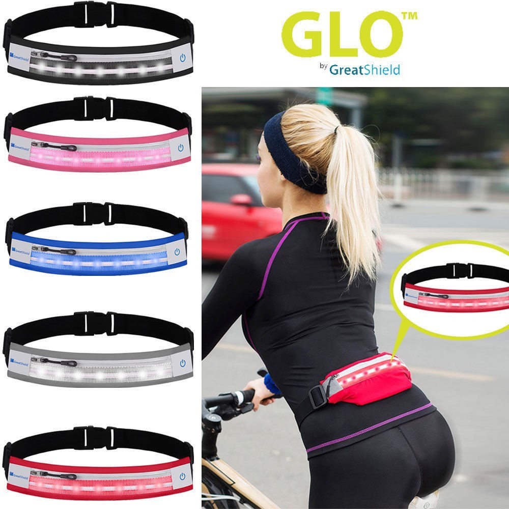 Waterproof LED Sport Waist Belt Pouch for Running & Outdoor Activities