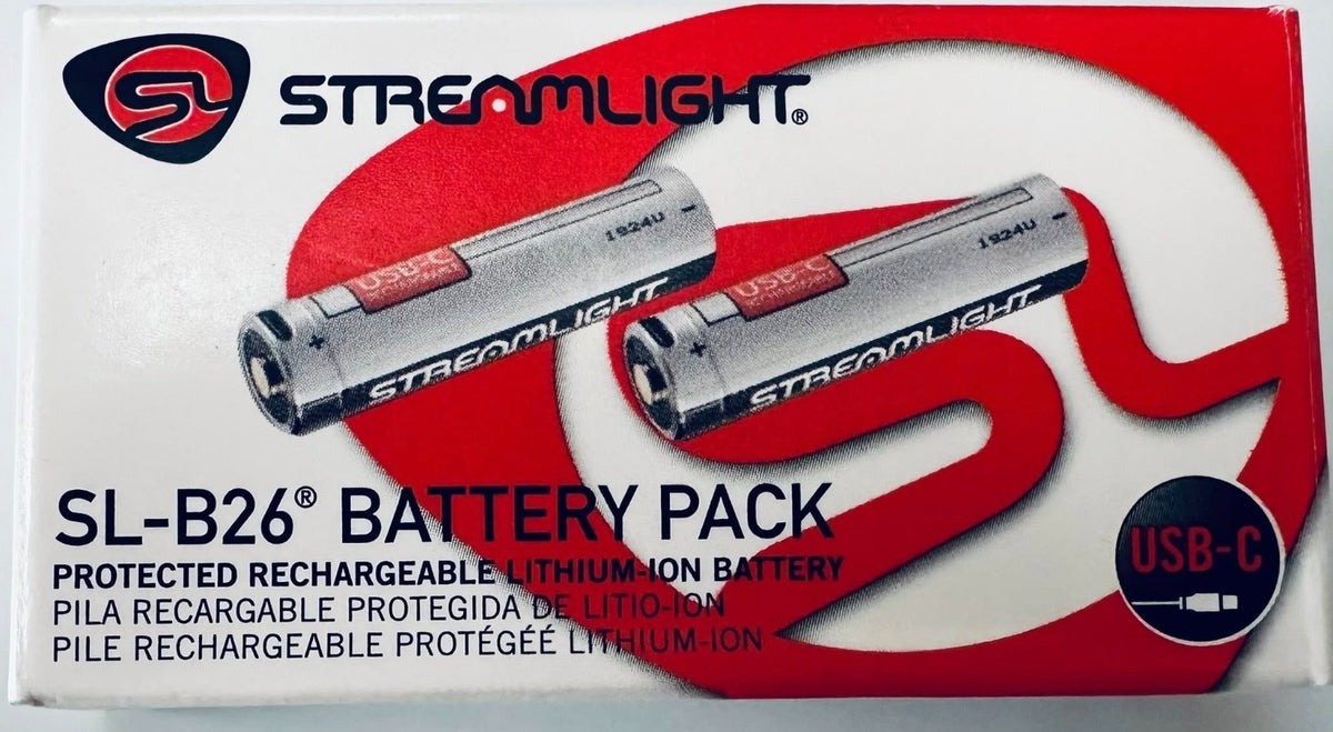 USB-C Rechargeable Battery Pack 2-Pack for Streamlight Flashlights