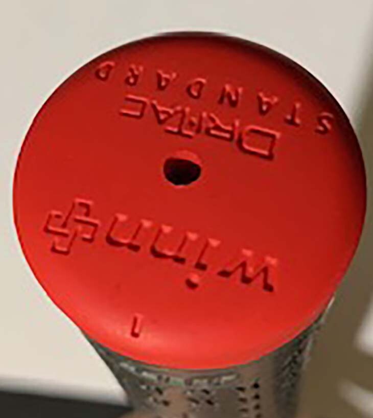 Golf Grip Dri-Tac Standard Size Dark Gray with Red End Cap