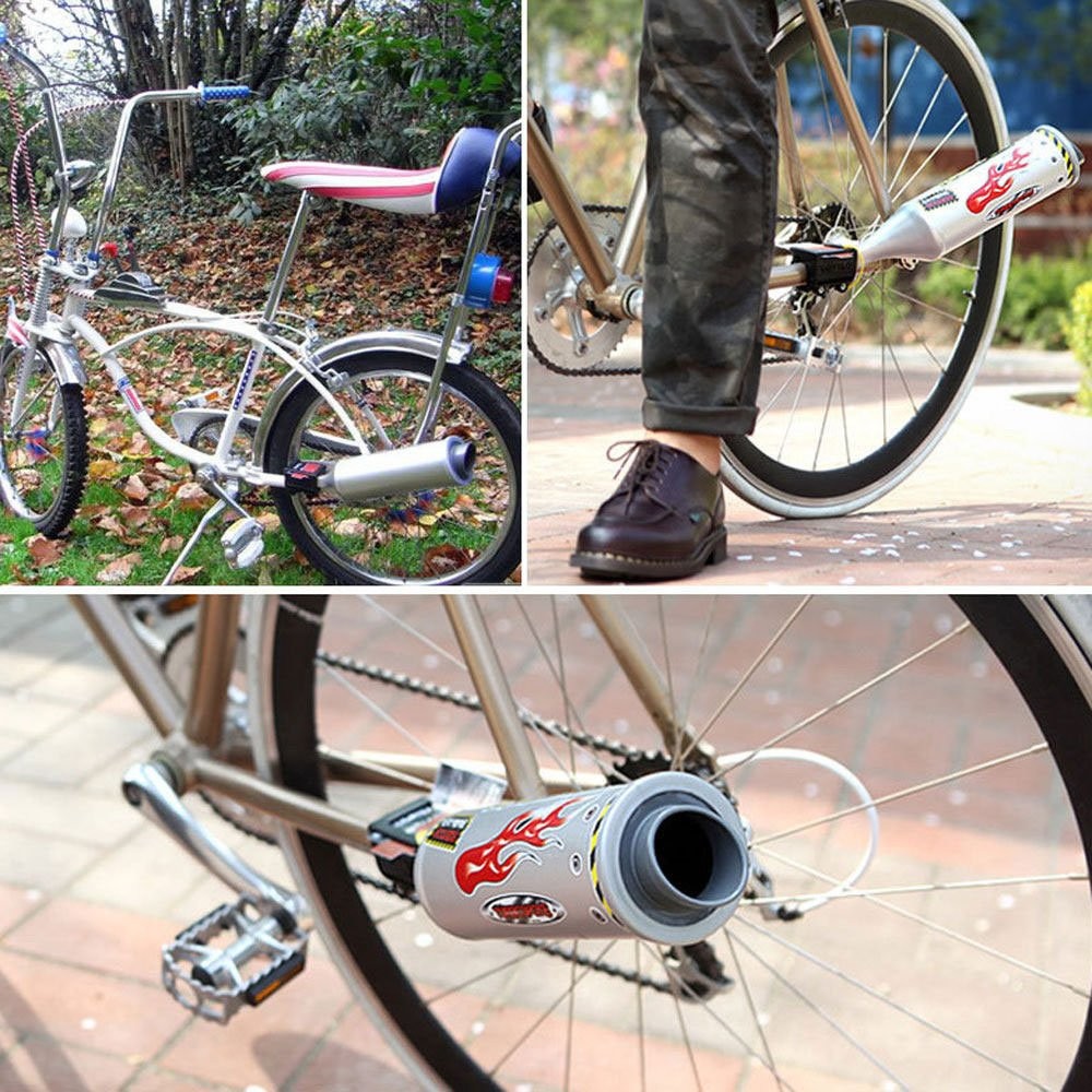 Bike Turbo Exhaust Pipe with Sound Effects - Bicycle Spoke Sound Maker Kit