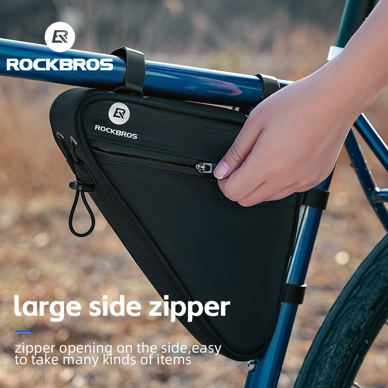 Cycling Triangle Frame Bag 1.5L Waterproof Bike Storage Pouch Reflective