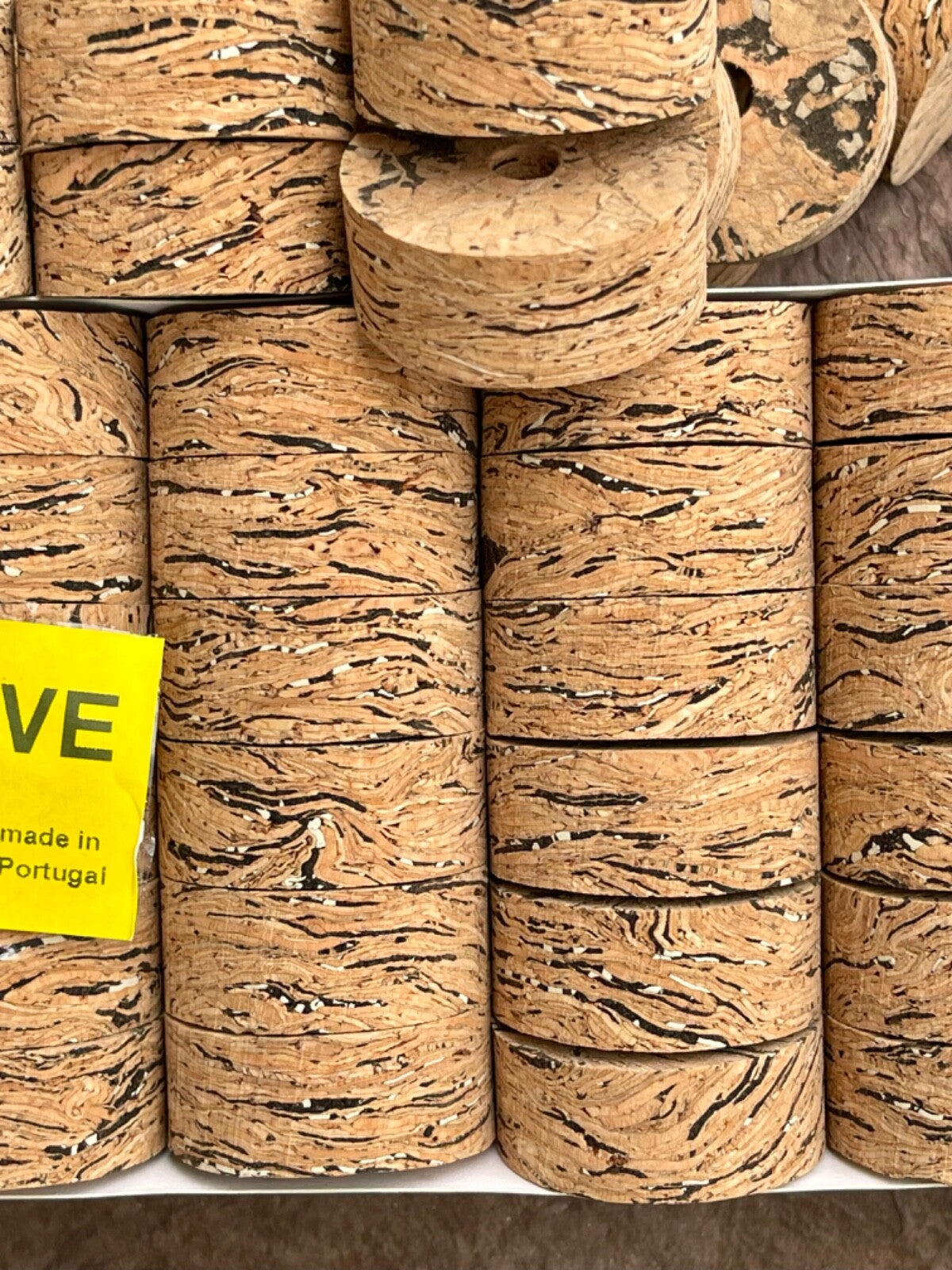 White Burl Cork Rings - 36 Pack 1 1/4" x 1/2" Hole Craft Supplies