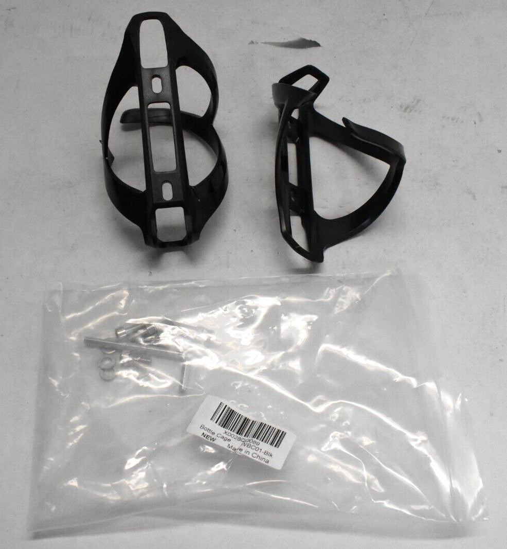 Bike Water Bottle Holder Black Right Side Load 2 Pack - Cycling Accessory