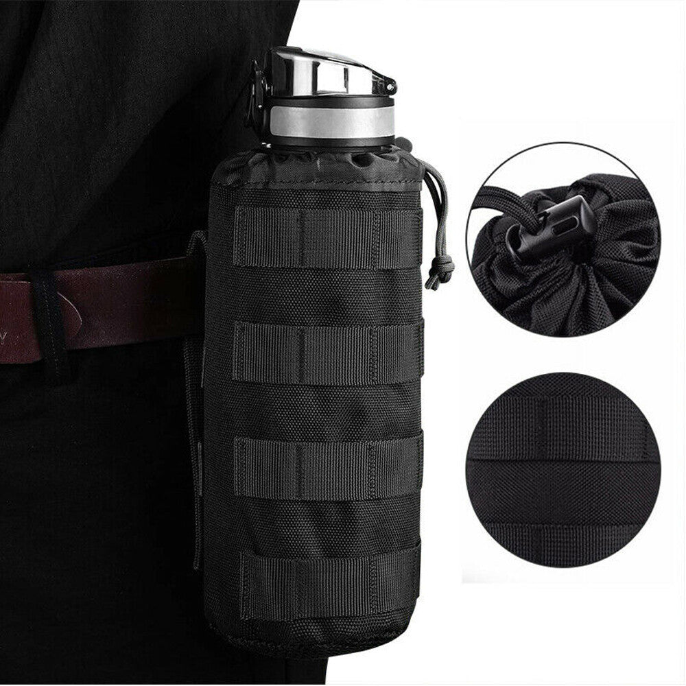 35oz Outdoor Tactical Water Bottle Pouch Hiking Belt Holder Military Gear
