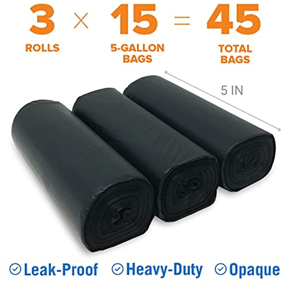 Portable Toilet Bags 8 Gallon — Leak-Proof Camping & Outdoors Waste Bags