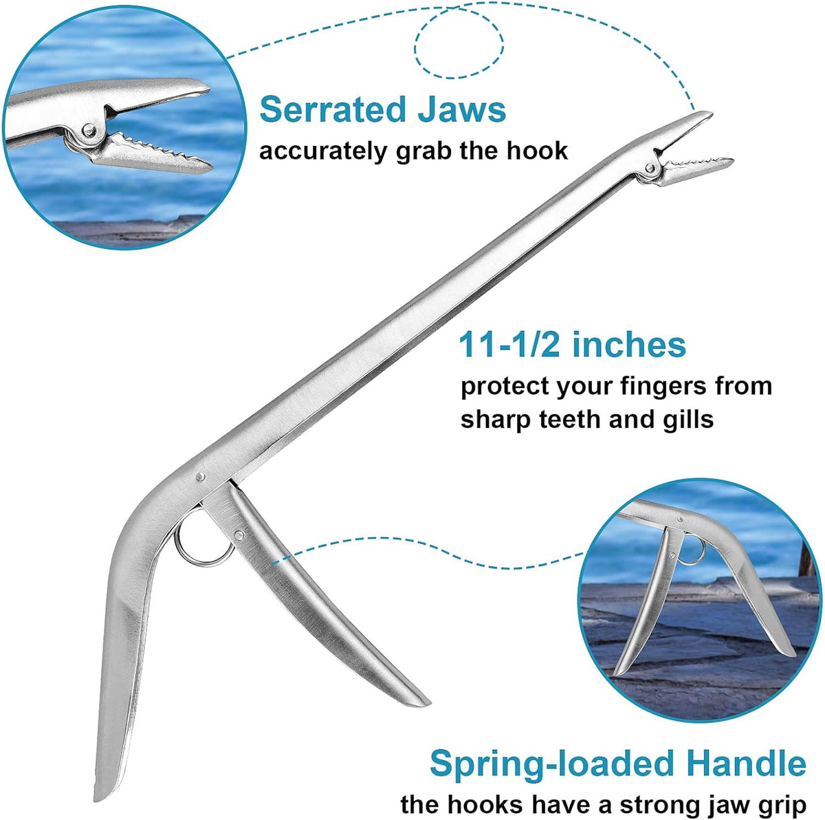 Fishing Hook Remover Tool Stainless Steel Saltwater Fish Hook Pliers