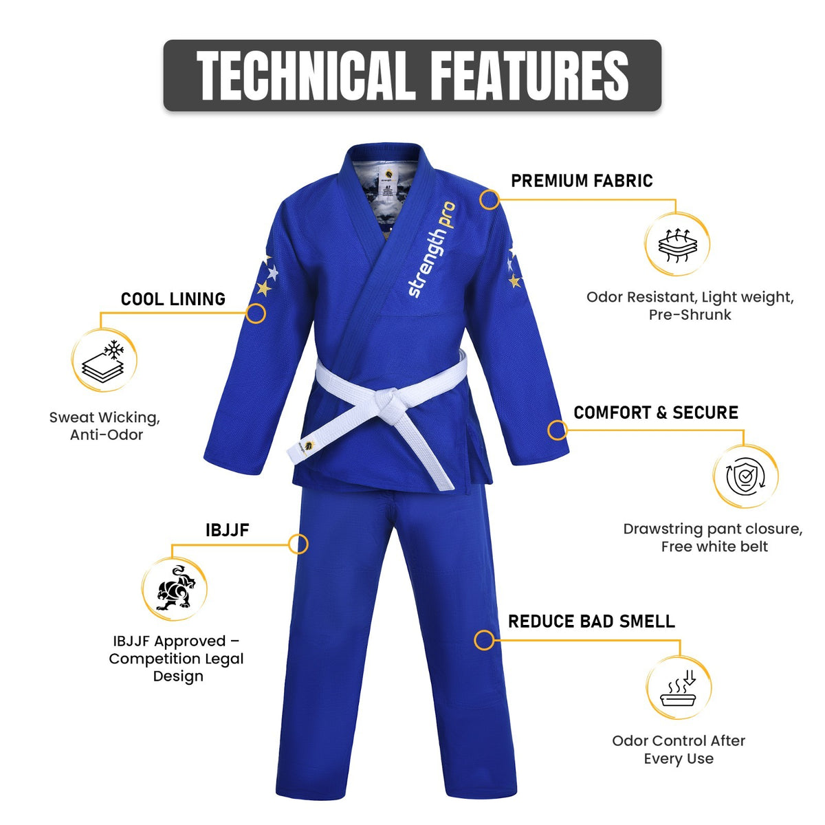 Lightweight BJJ Gi for Men & Women - IBJJF Approved Martial Arts Uniform