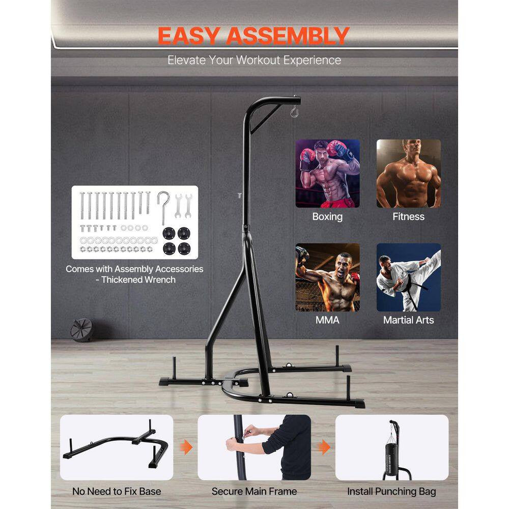 Heavy Duty Steel Punching Bag Stand for Home Gym – Holds Up to 140 Lbs