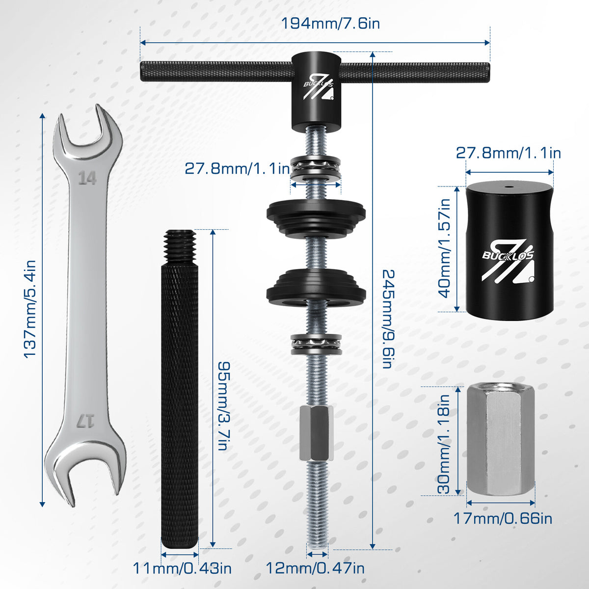 Bicycle Bearing Press Tool Headset Bottom Install Tool for BB86 - Alloy & Steel